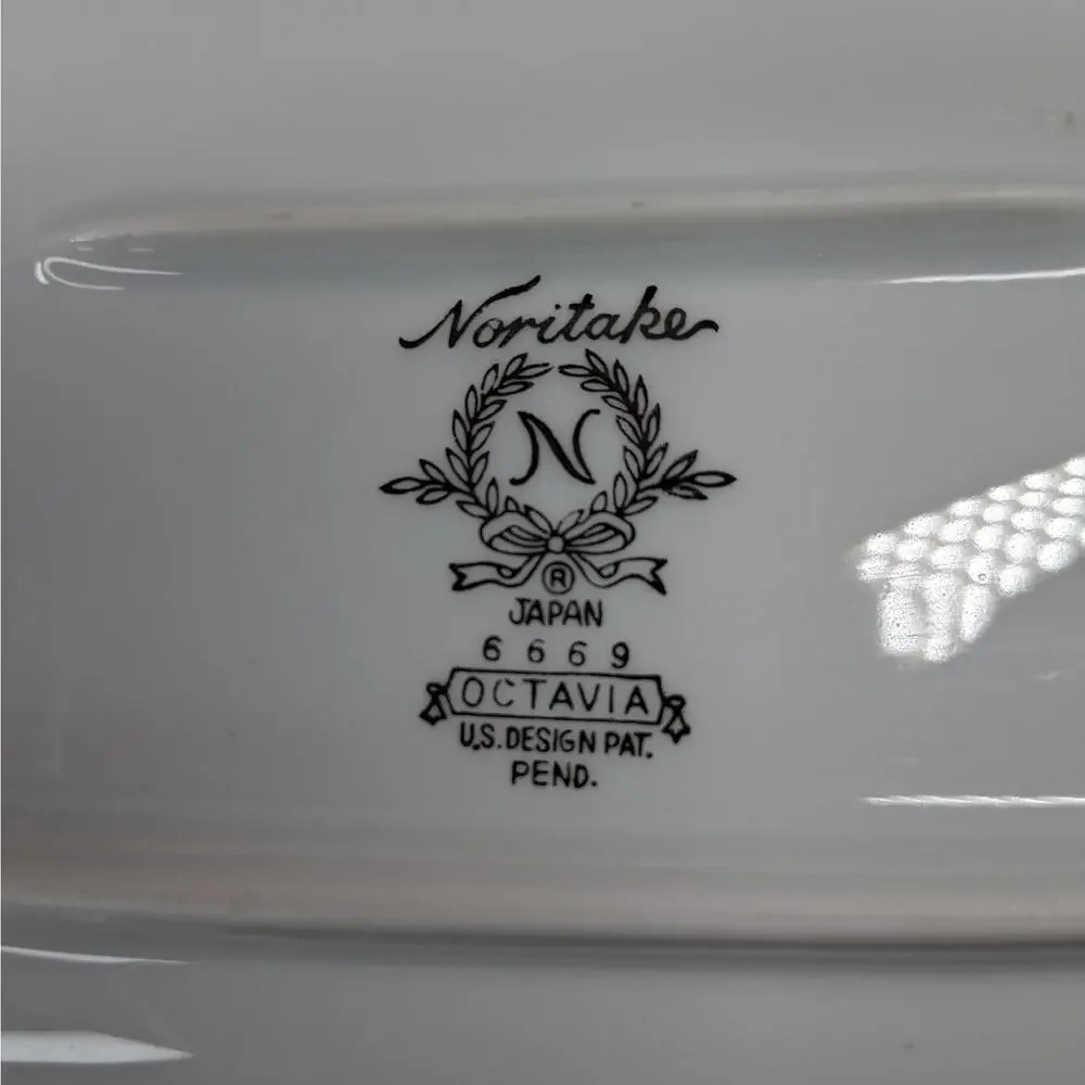Noritake Octavia Pattern Butter Dish with Lid Vintage Floral Porcelain Floral